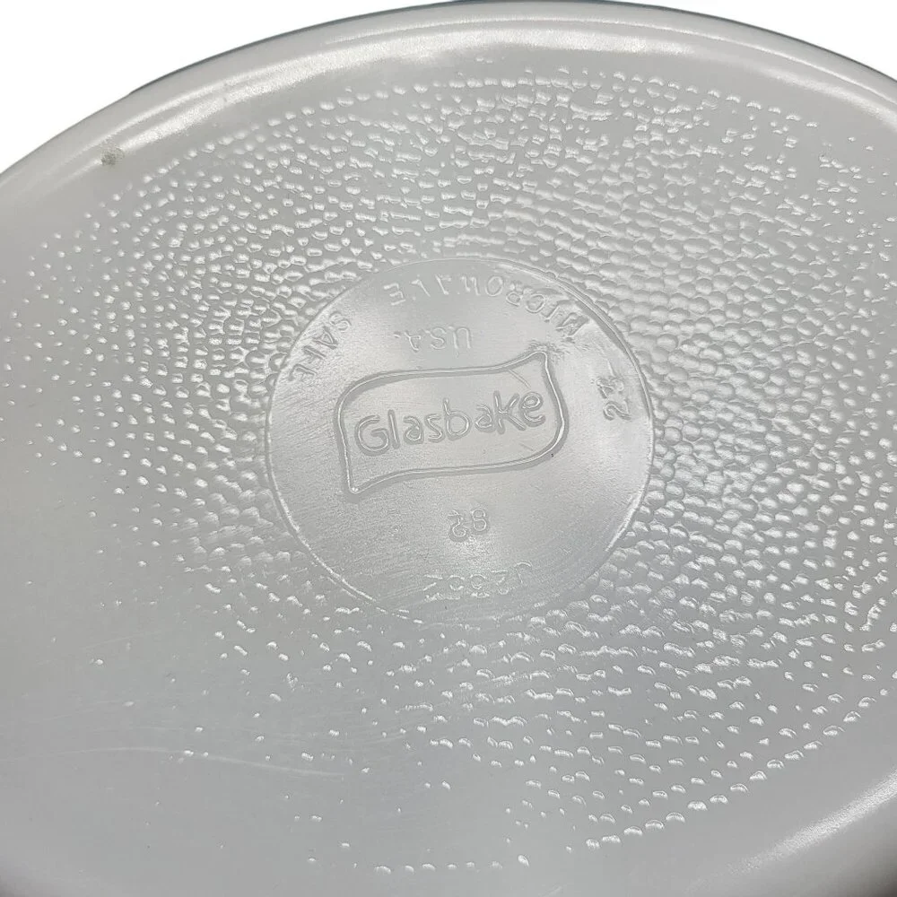 Vintage McKee Glasbake Divided Oval Milk Glass Casserole Dish Handles 2 Sides